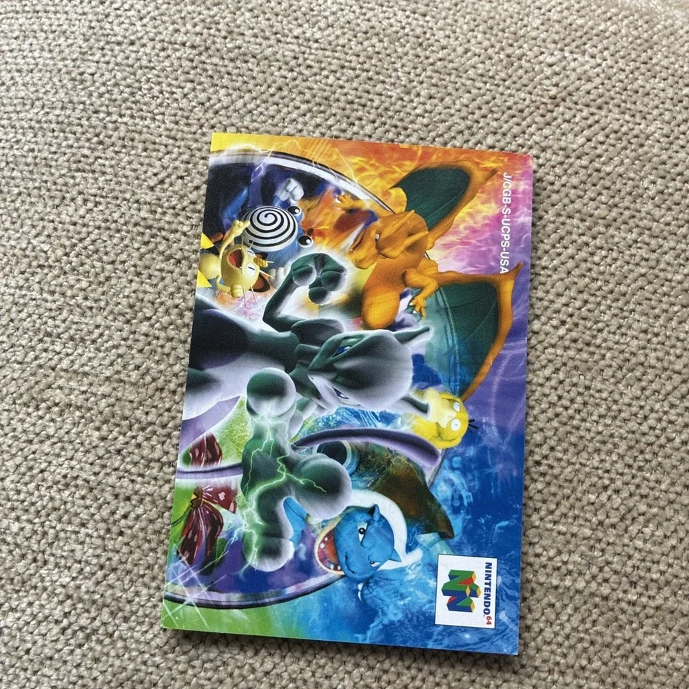 Pokemon Stadium N64 Red Blue Yellow Nintendo Gameboy Insert March 2000 Poster